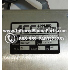 COMPLETE CONTROL POWER BOX WITH CONTROL PANEL - COMPLETE CONTROL POWER BOX  AIRWALL INFRARED SAUNA WITH CONTROL PANEL 15