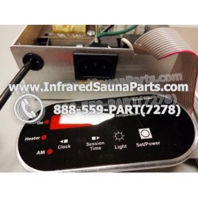 COMPLETE CONTROL POWER BOX WITH CONTROL PANEL - COMPLETE CONTROL POWER BOX SUNETTE INFRARED SAUNA WITH BLACK CONTROL PANEL 8