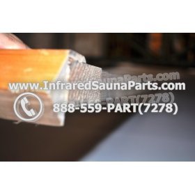 WOOD SAUNA WALLS - HEMLOCK WOOD SAUNA PANEL WITH GLASS OUT ( 73" x 48.5" ) IN ( 65" x 23.7" ) 3