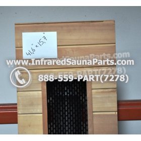 WOOD BENCHS + HEATERS - HEMLOCK WOOD BENCH + HEATHER + BLACK COVER ( 41.6" x 15.7" ) 3